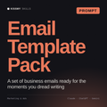 Email Template Pack AI prompt by KissMySkills, cover