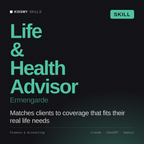 Life & Health Advisor, Ermengarde AI skill by KissMySkills, cover