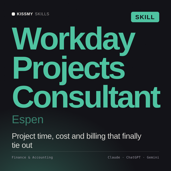 Workday Projects Consultant, Espen AI skill by KissMySkills, cover