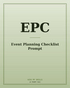 Event Planning Checklist prompt for Claude by KissMySkills, brushed cover