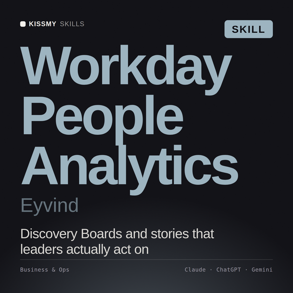 Workday People Analytics, Eyvind AI skill by KissMySkills, cover