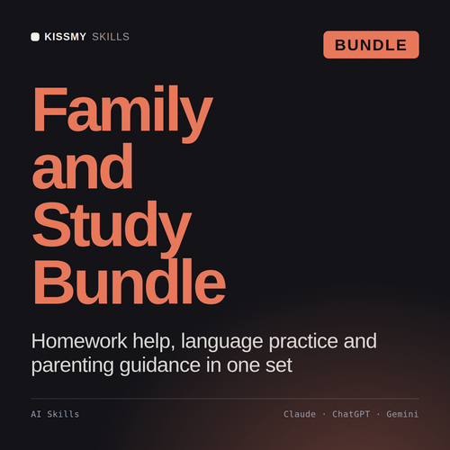Family and Study Bundle AI bundle by KissMySkills, cover