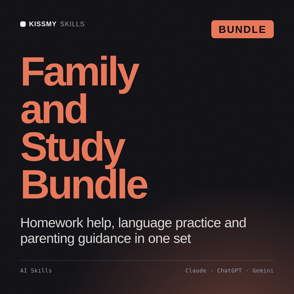 Family and Study Bundle AI bundle by KissMySkills, cover