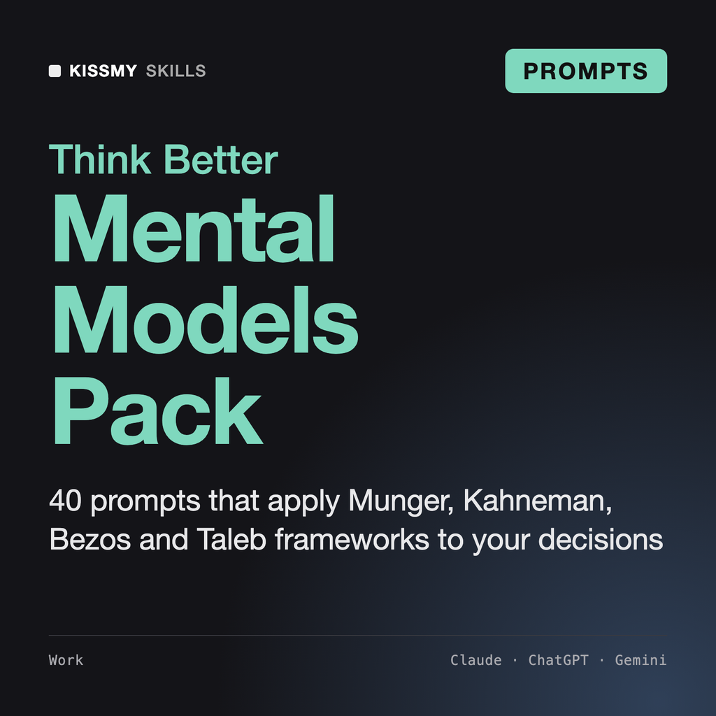 Mental Models & Famous Thinkers Perspective Prompt Pack by KissMySkills, cover