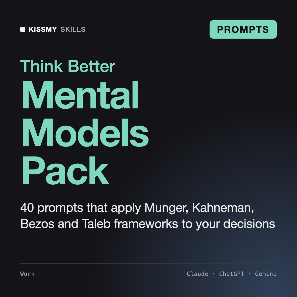 Mental Models & Famous Thinkers Perspective Prompt Pack by KissMySkills, cover