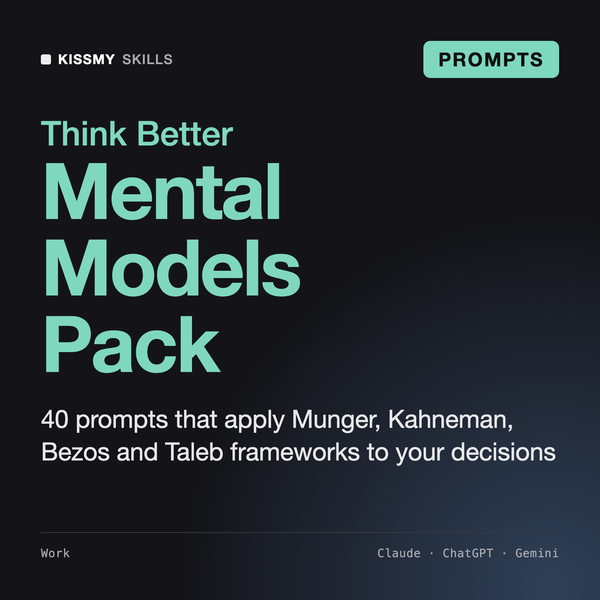 Mental Models & Famous Thinkers Perspective Prompt Pack by KissMySkills, cover