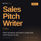 Sales Pitch Writer, Felix AI skill by KissMySkills, cover