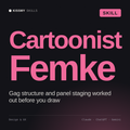 Cartoonist, Femke AI skill by KissMySkills, cover