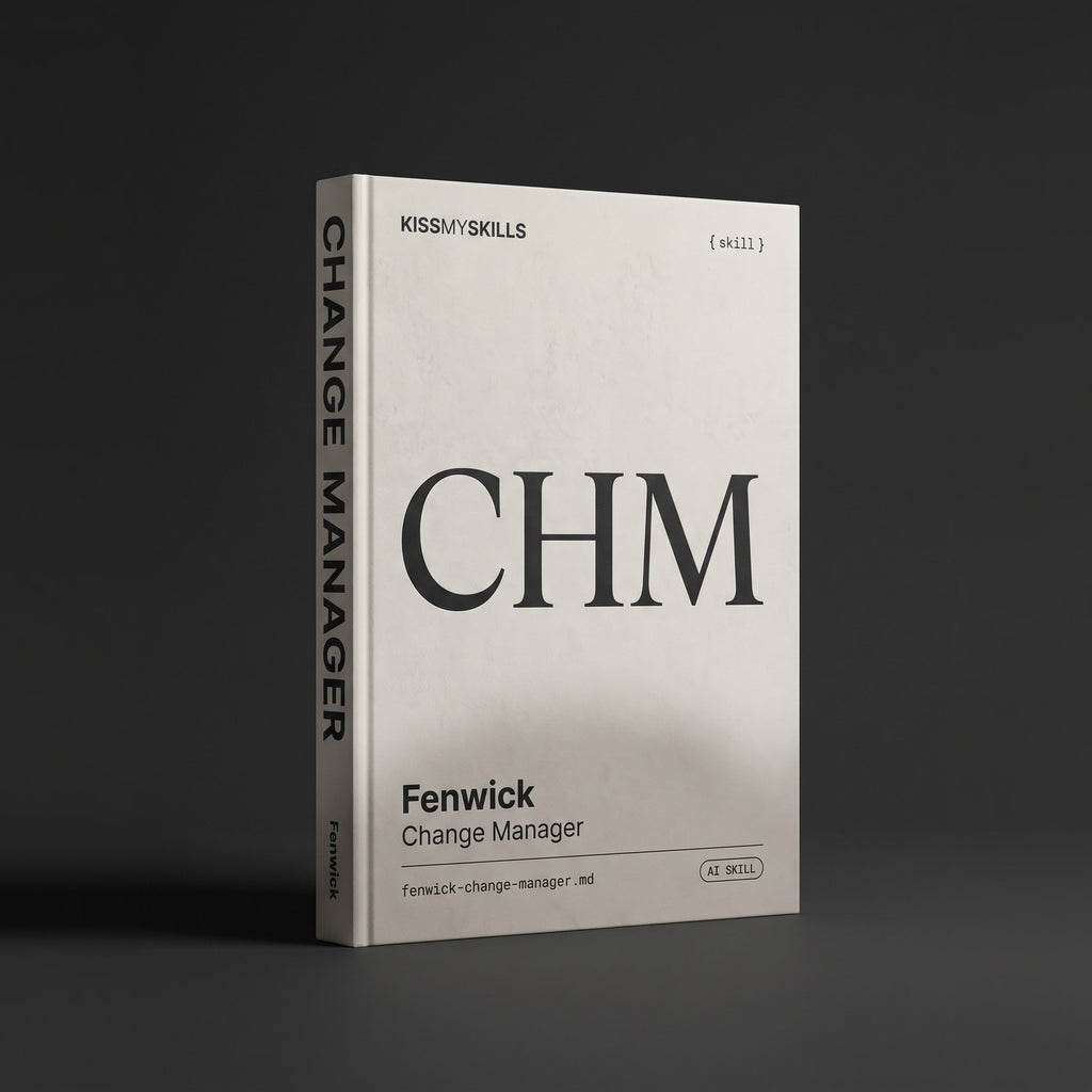 Change Manager Claude skill by KissMySkills, hardcover volume cover