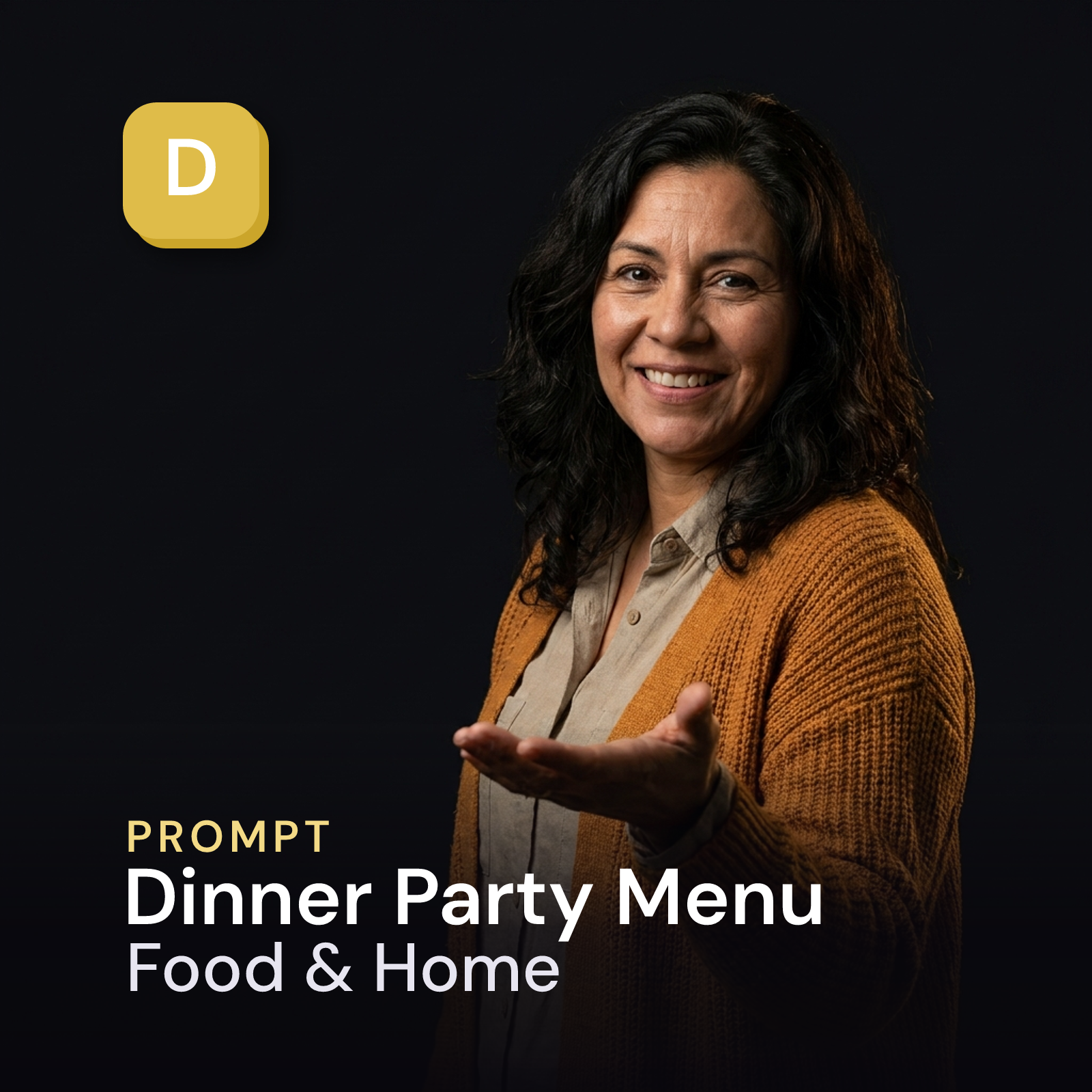 Dinner Party Menu — Food & Home Prompt
