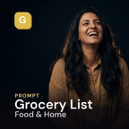 Grocery List — Food & Home Prompt