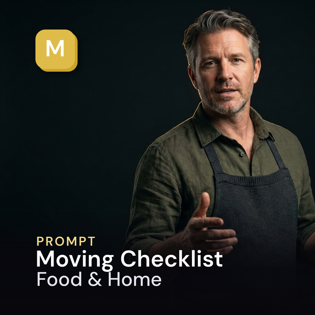 Moving Checklist — Food & Home Prompt