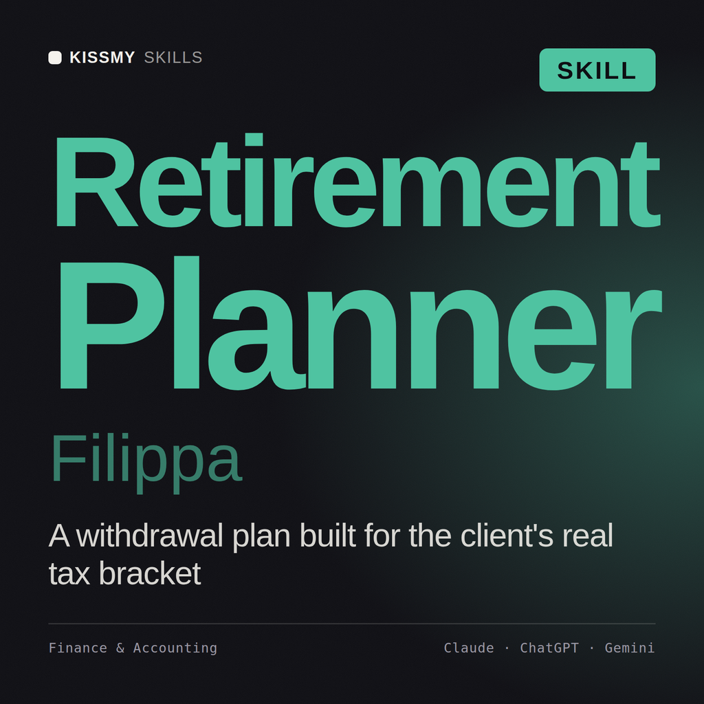 Retirement Planner, Filippa AI skill by KissMySkills, cover