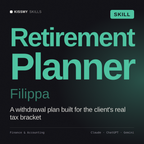 Retirement Planner, Filippa AI skill by KissMySkills, cover