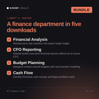 What's inside the AI Finance Team AI bundle: Financial Analysis, CFO Reporting, Budget Planning, Cash Flow