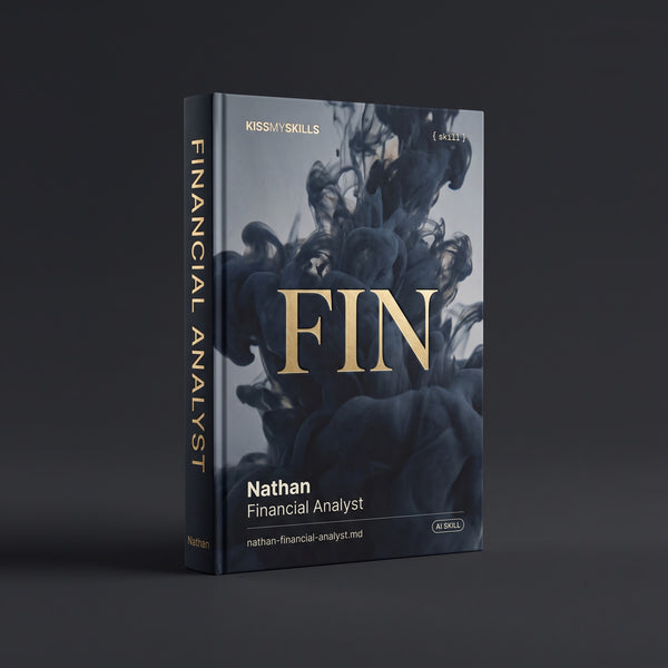 Financial Analyst Claude skill by KissMySkills, hardcover volume cover