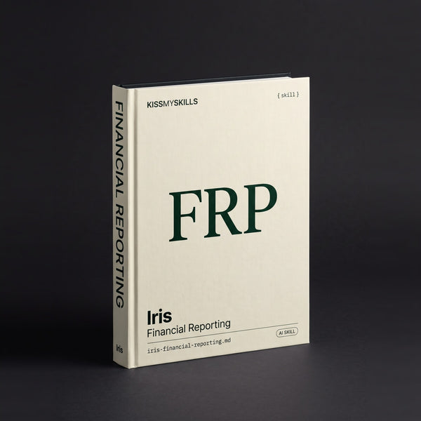 Financial Reporting Claude skill by KissMySkills, hardcover volume cover