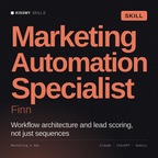 Marketing Automation Specialist, Finn AI skill by KissMySkills, cover