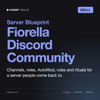 Fiorella - Discord Community Manager AI skill by KissMySkills, cover