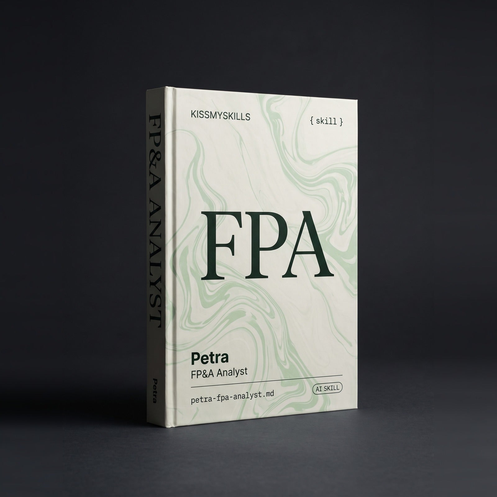 FP&A Analyst Claude skill by KissMySkills, hardcover volume cover