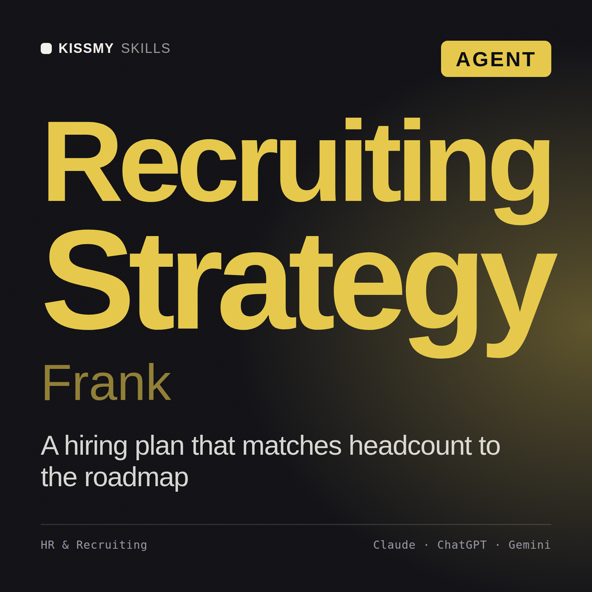 Recruiting Strategy, Frank AI agent by KissMySkills, cover