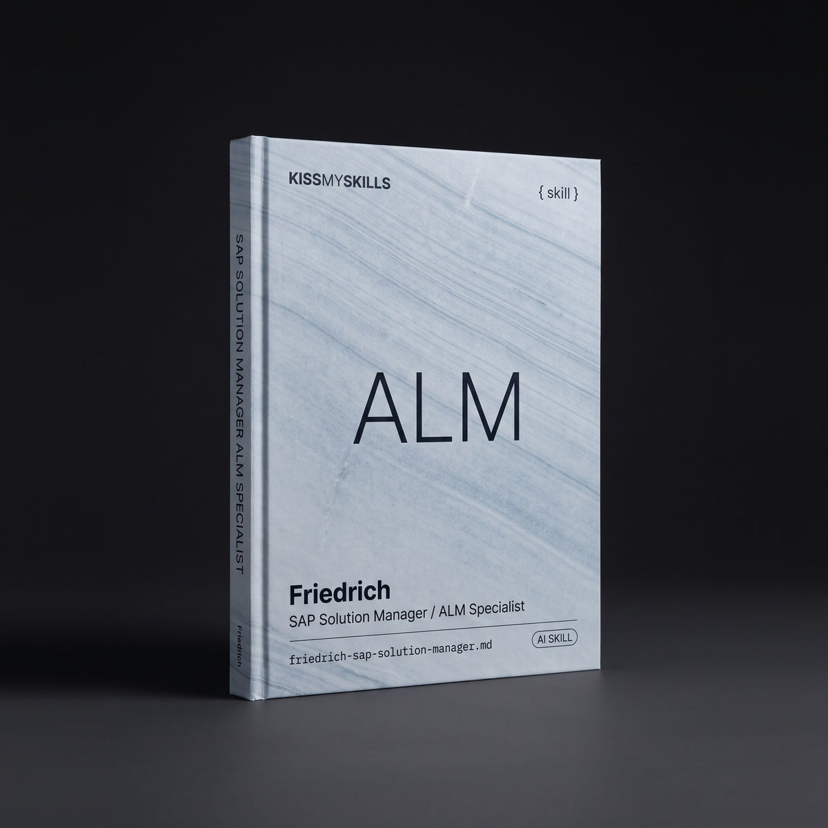 SAP Solution Manager / ALM Specialist Claude skill by KissMySkills, hardcover volume cover