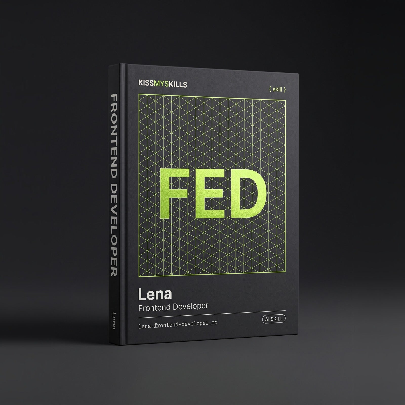Frontend Developer Claude skill by KissMySkills, hardcover volume cover