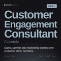 Customer Engagement Consultant, Gabriela AI skill by KissMySkills, cover