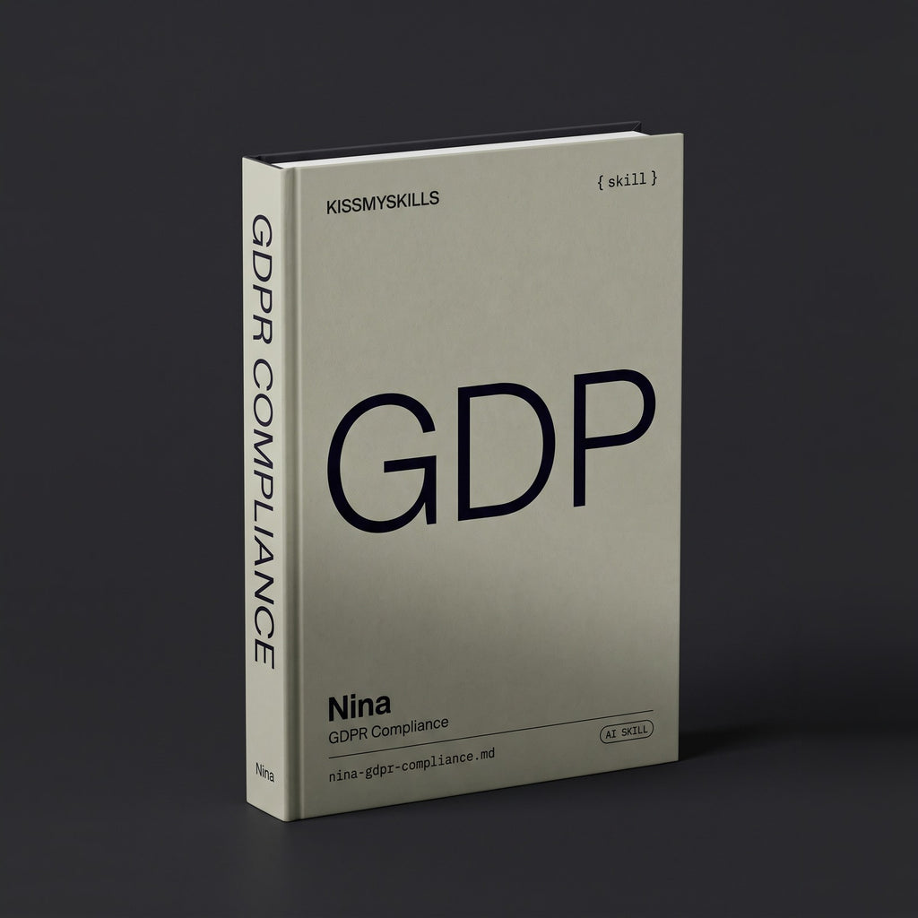 GDPR Compliance Claude skill by KissMySkills, hardcover volume cover