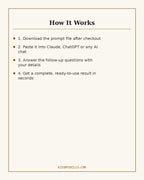 How the Event Planning Checklist prompt pack works in three steps
