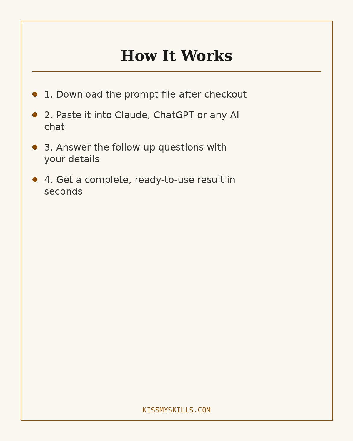 How the Event Planning Checklist prompt pack works in three steps
