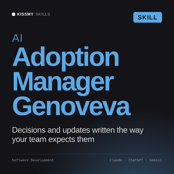 AI Adoption Manager, Genoveva AI skill by KissMySkills, cover