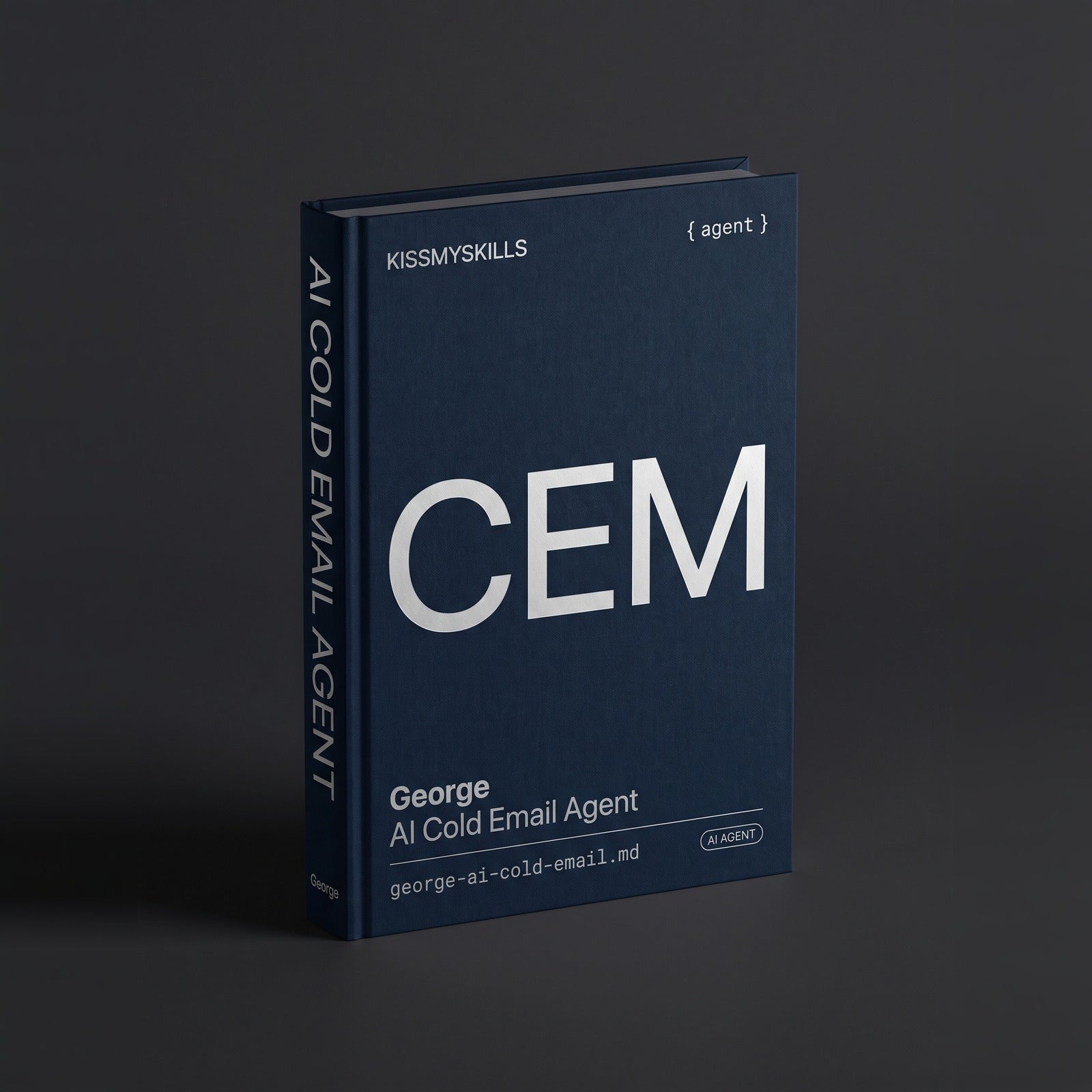 Cold Email Claude agent by KissMySkills, hardcover volume cover