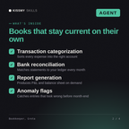 What's inside the Bookkeeper, Greta AI agent: Transaction categorization, Bank reconciliation, Report generation, Anomaly flags