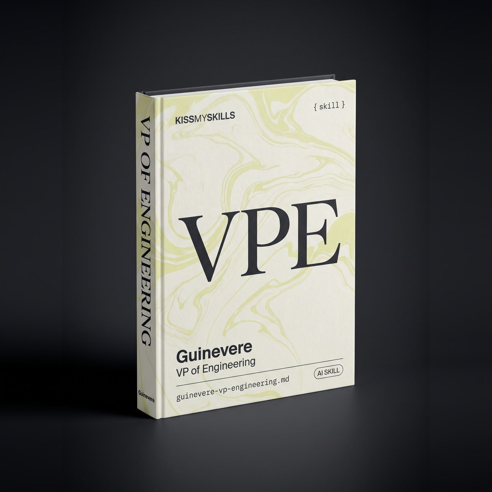 VP of Engineering Claude skill by KissMySkills, hardcover volume cover