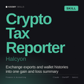 Crypto Tax Reporter, Halcyon AI skill by KissMySkills, cover
