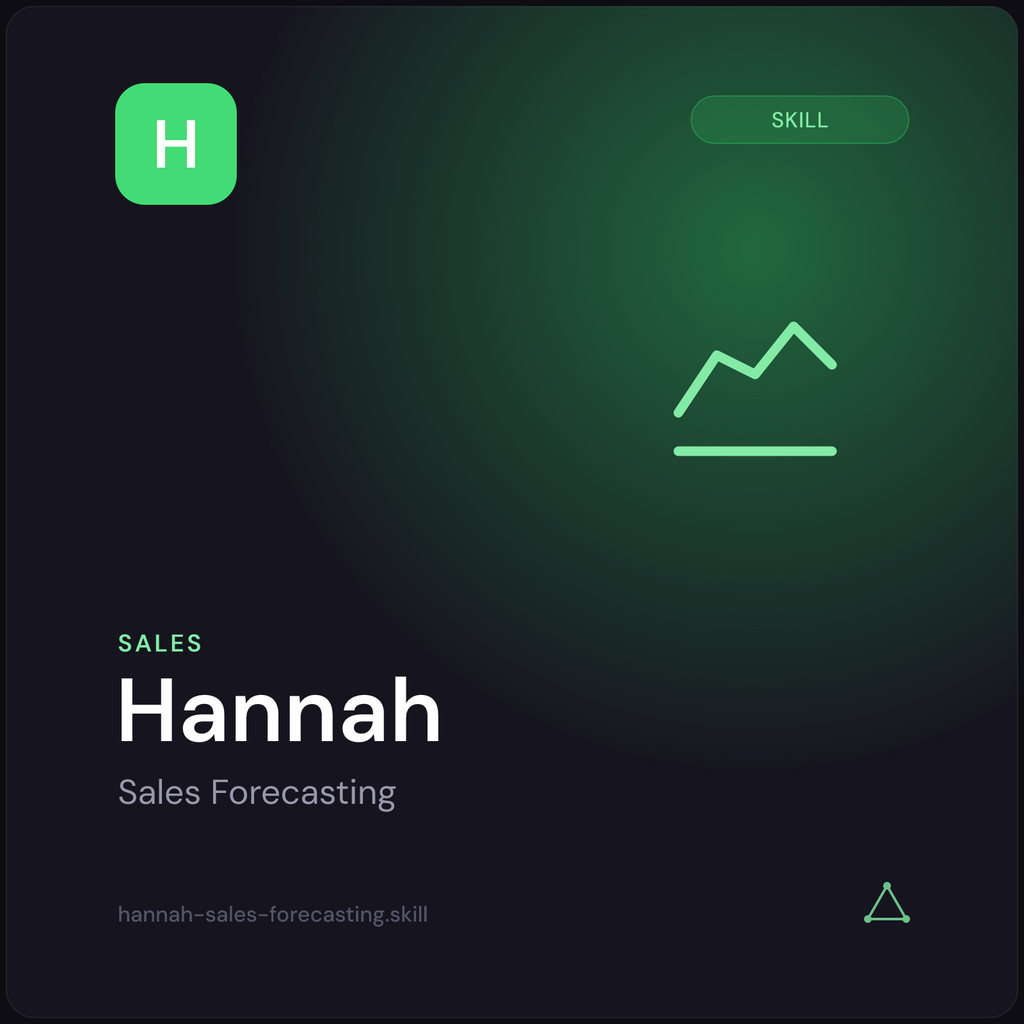 Hannah — Sales Forecasting AI Skill preview 3