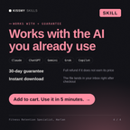 The Fitness Retention Specialist, Harlan AI skill works with Claude, ChatGPT, Gemini and any AI chat, 30-day money-back guarantee