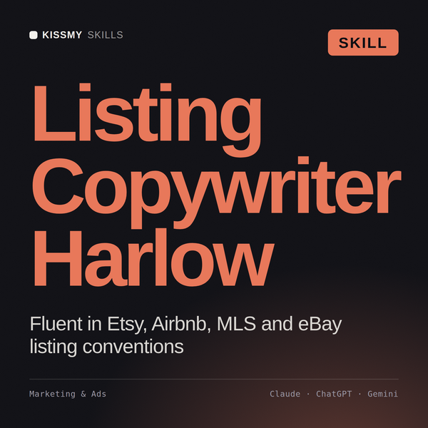 Harlow - Product Listing Copywriter AI Skill