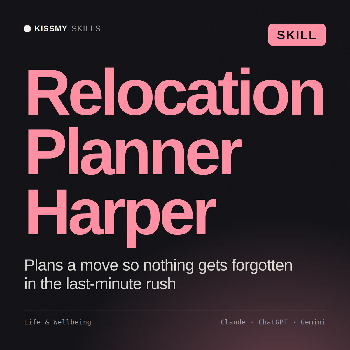 Relocation Planner, Harper AI skill by KissMySkills, cover
