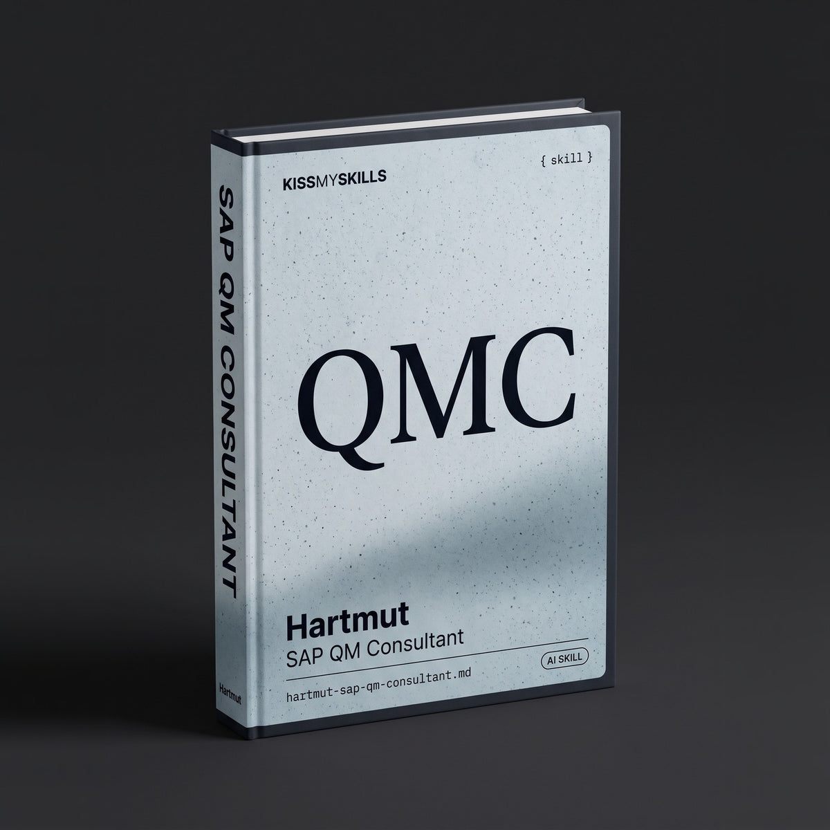SAP QM Consultant Claude skill by KissMySkills, hardcover volume cover