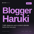 Blogger, Haruki AI skill by KissMySkills, cover