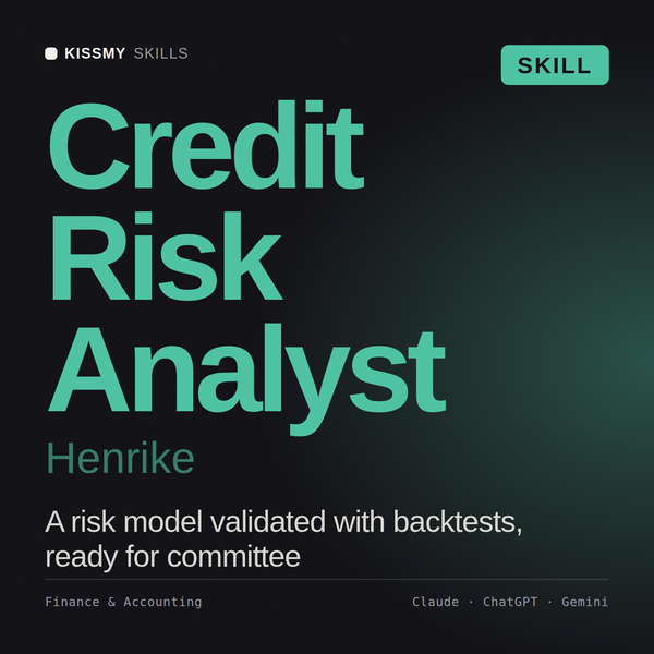 Credit Risk Analyst, Henrike AI skill by KissMySkills, cover