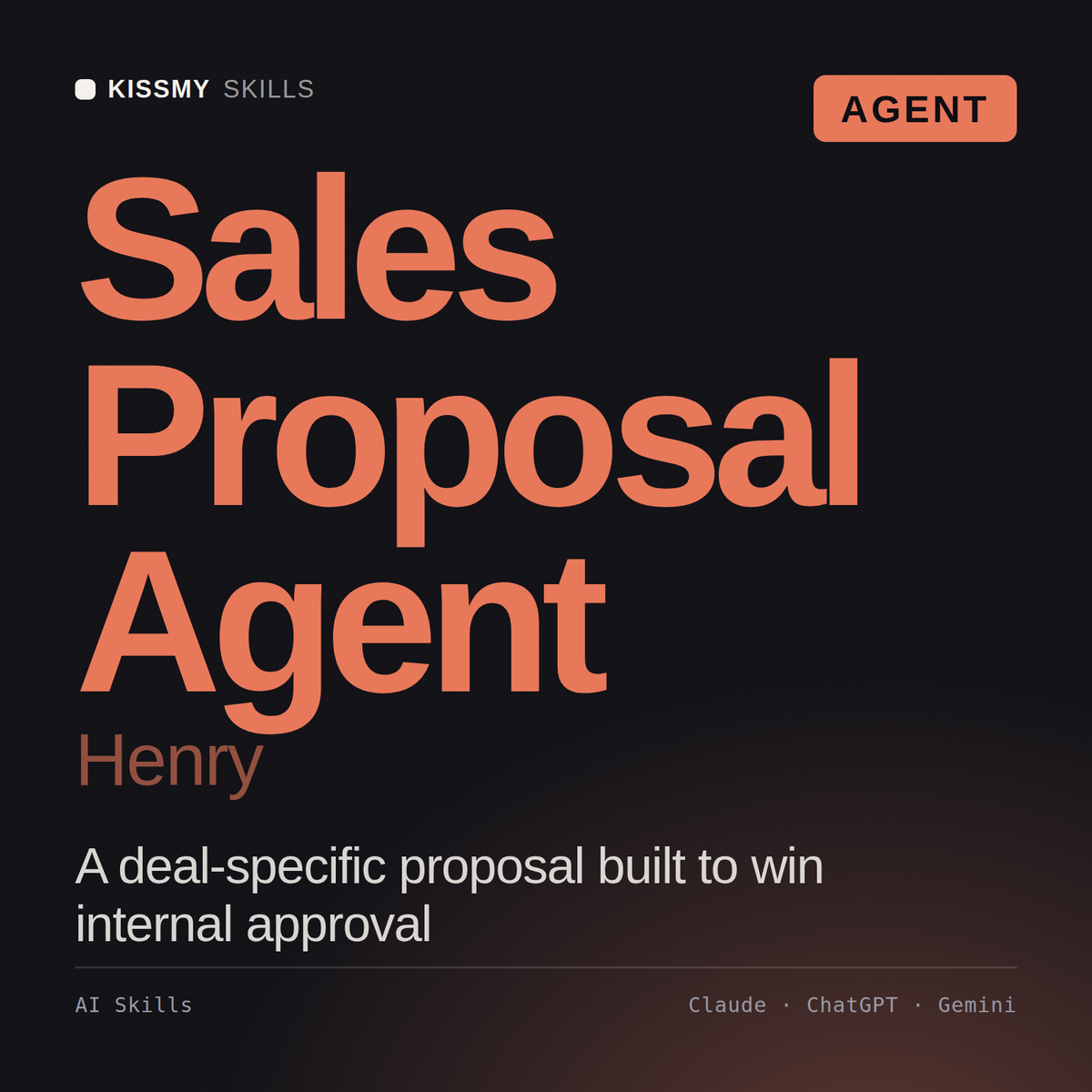 Sales Proposal Agent, Henry AI agent by KissMySkills, cover