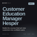 Customer Education Manager, Hesper AI skill by KissMySkills, cover