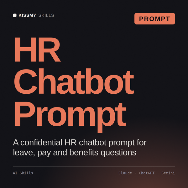 HR Chatbot Prompt AI prompt by KissMySkills, cover