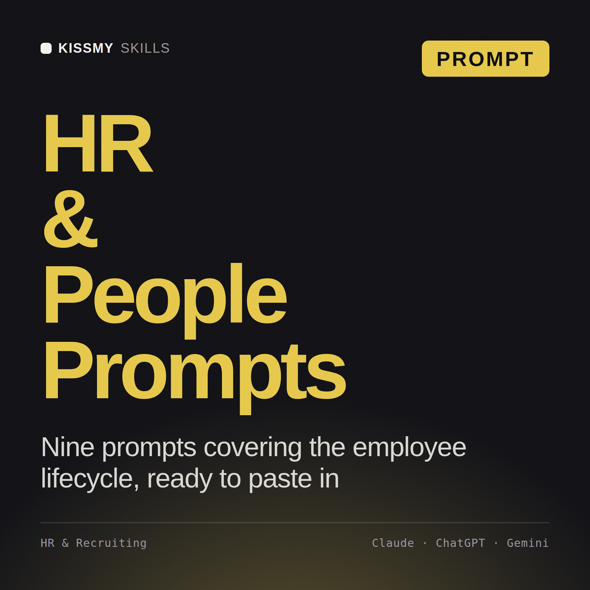 HR & People Prompts AI prompt by KissMySkills, cover