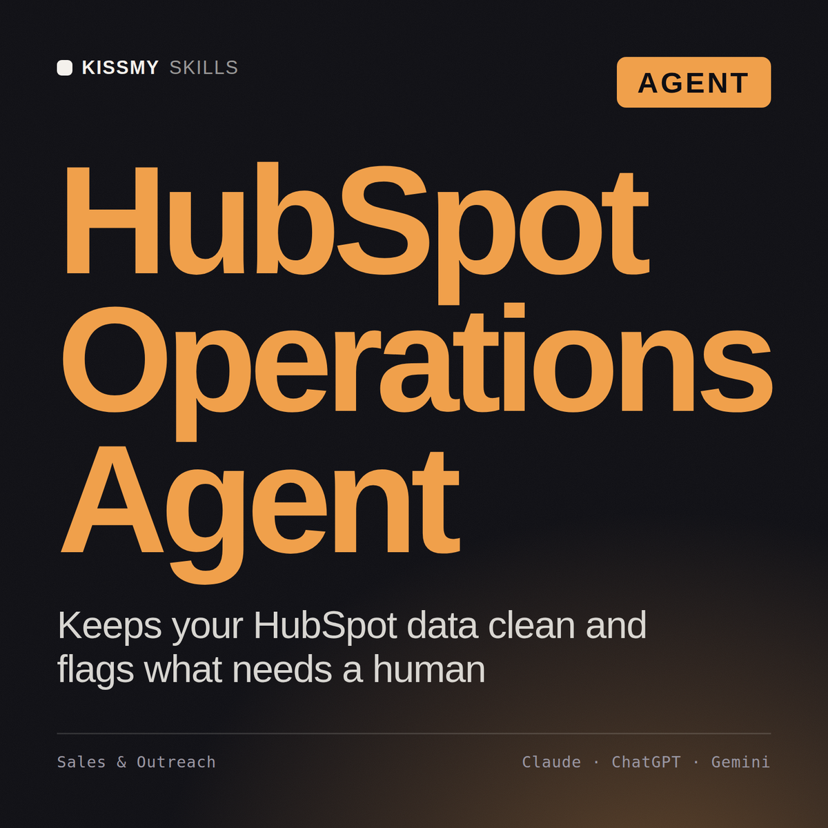 HubSpot Operations Agent AI agent by KissMySkills, cover