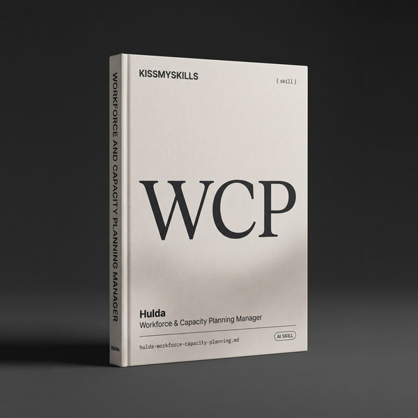 Workforce & Capacity Planning Manager Claude skill by KissMySkills, hardcover volume cover
