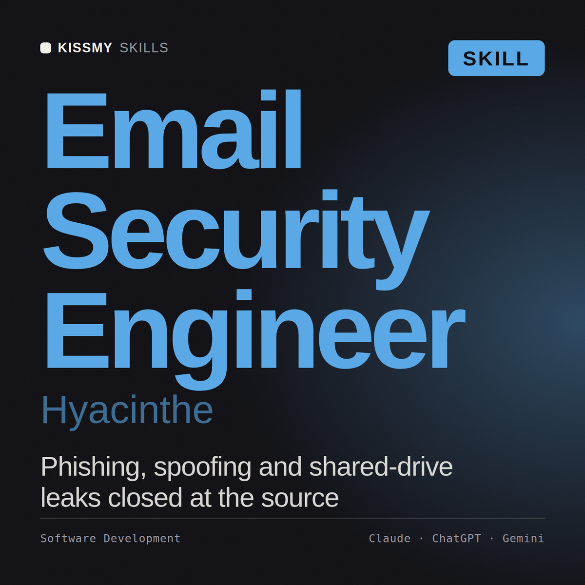 Email Security Engineer, Hyacinthe AI skill by KissMySkills, cover